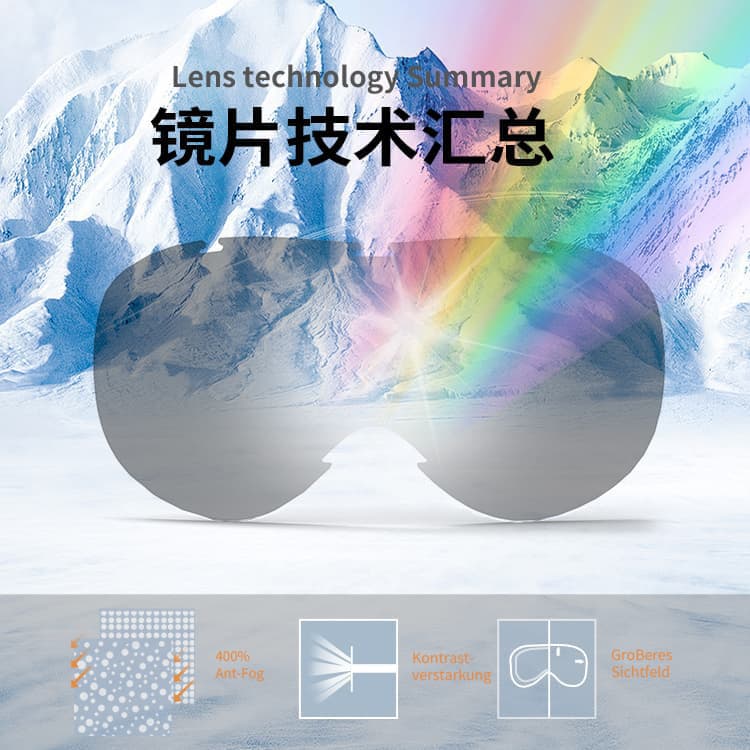 (Cross-border trading), ski double-layer glasses anti-fog, professional transparent breathable windproof equipment 4