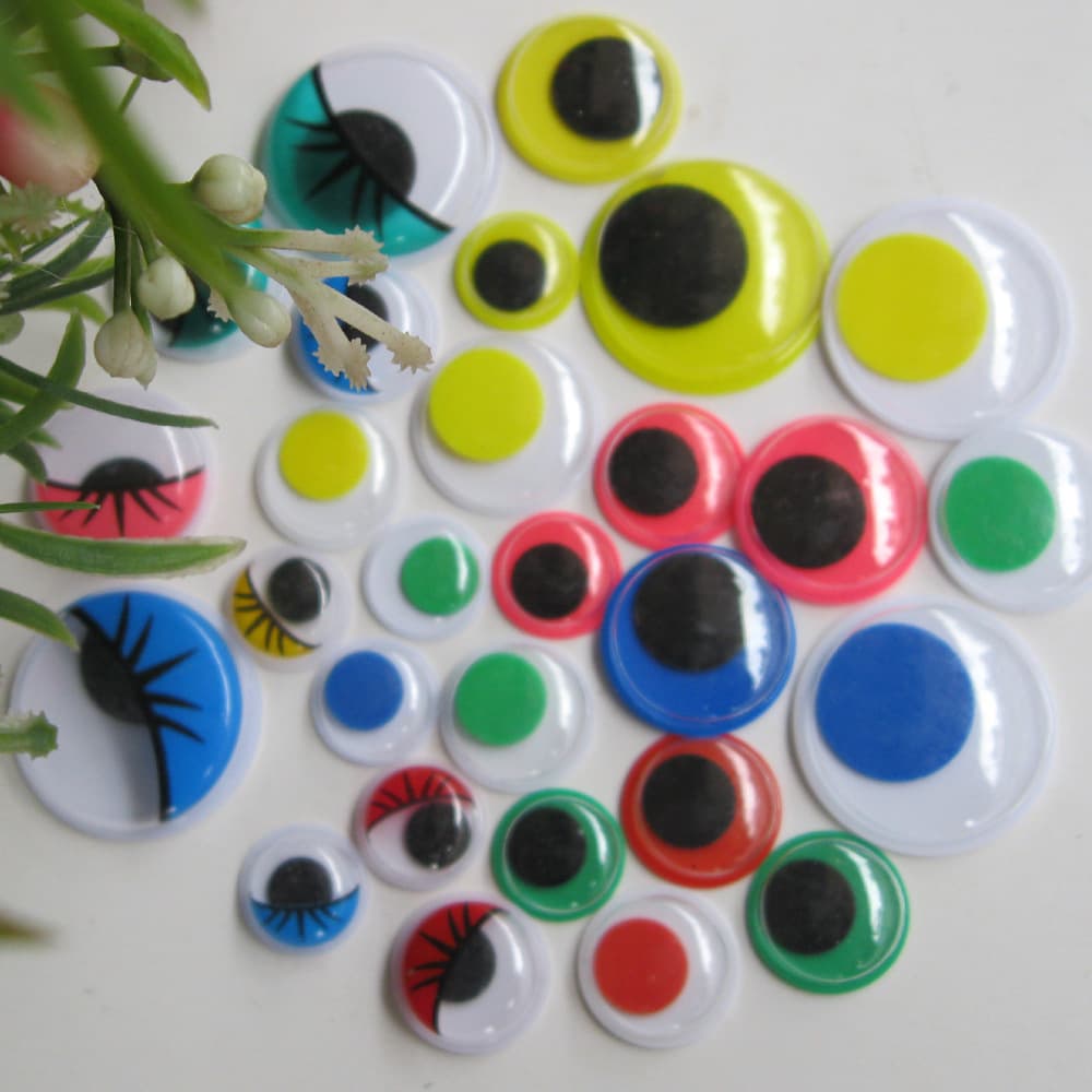 Factory Price Wholesale Eyes DIY Toys Plastic Environmental Protection Eyes Eyes Colored Tibetan Movement Eyes 2