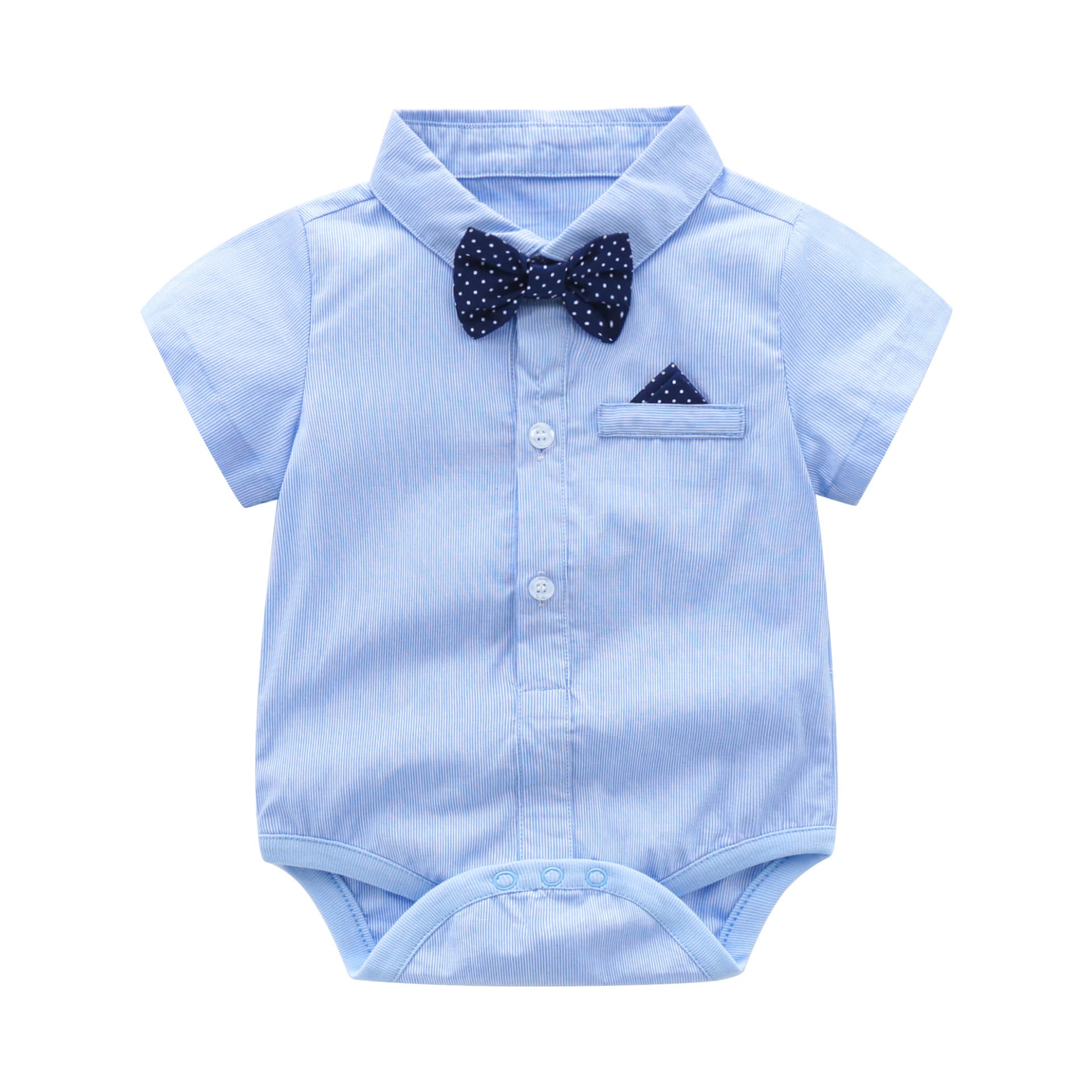 Summer children's bow tie, set for boys, navy overall, 3 pieces 3