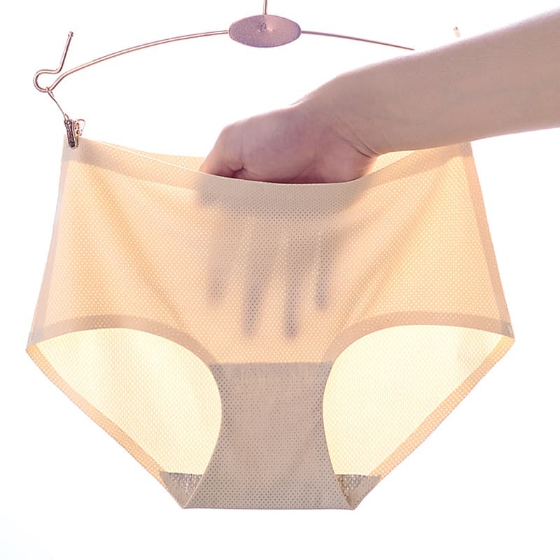 Breathable silk underwear, pants, solid color colored trousers, (Physicals), mid rise 1
