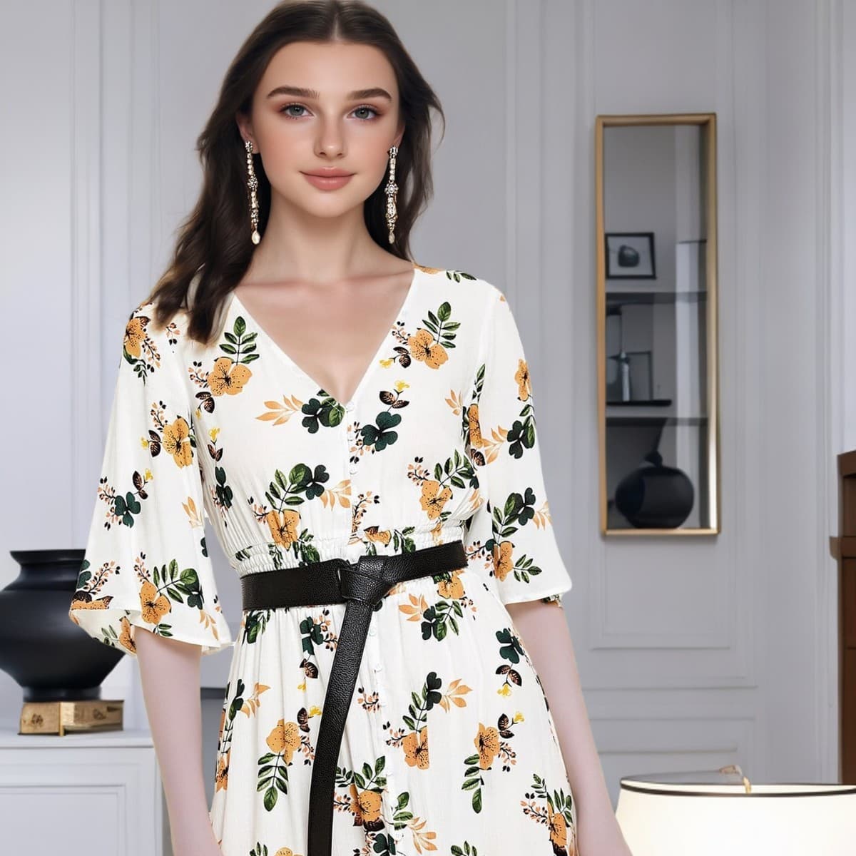 Fashionable shirt, universal waist belt