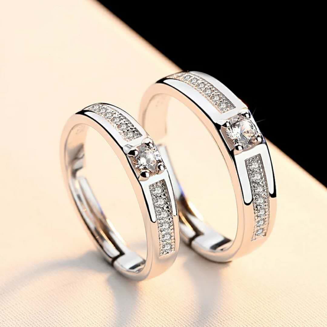 Fashionable ring, Korean style, silver 925 sample, for beloved, simple and elegant design 2