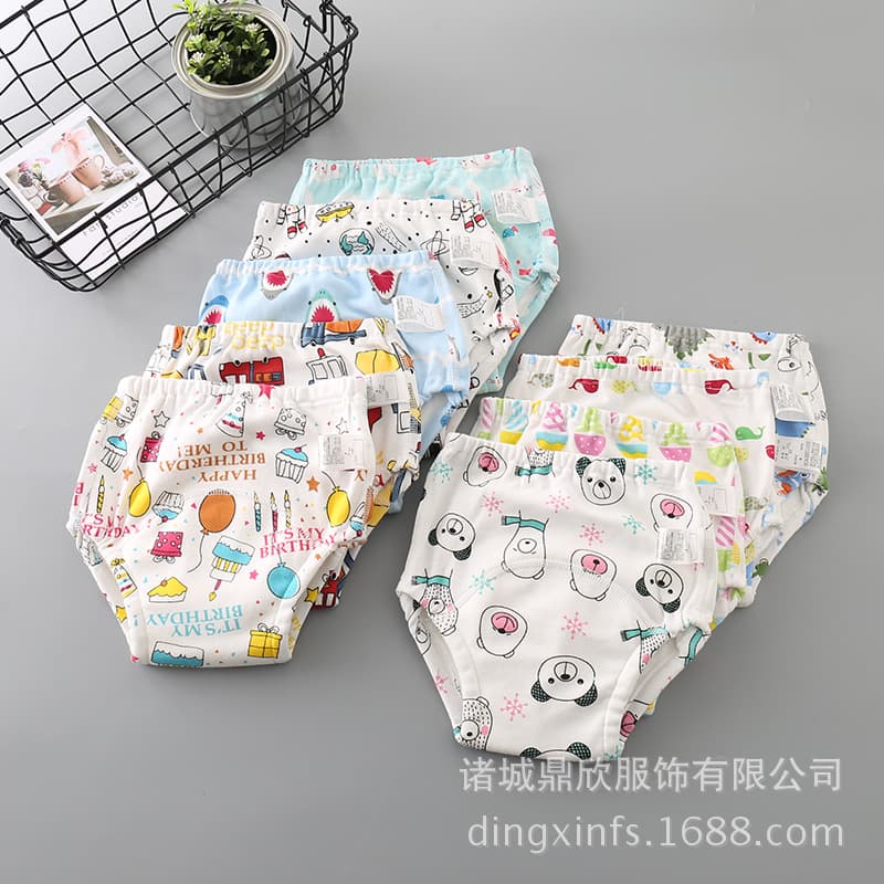 Children's gauze teaching trousers for training for new born, cotton diaper, umbilical bandage, washable 3