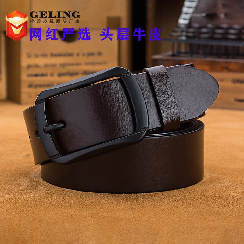 Leather universal elite belt, cowhide, genuine leather 2