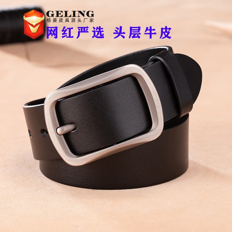 Leather universal elite belt, cowhide, genuine leather 4