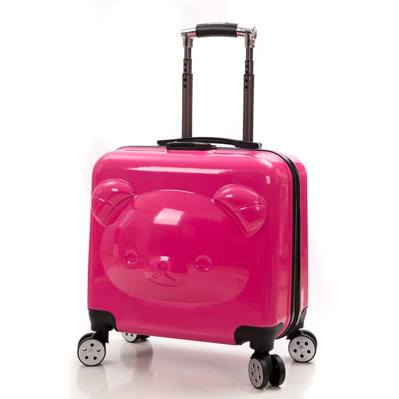 Universal cartoon suitcase on wheels with zipper, with little bears, 20 inch, Birthday gift 4