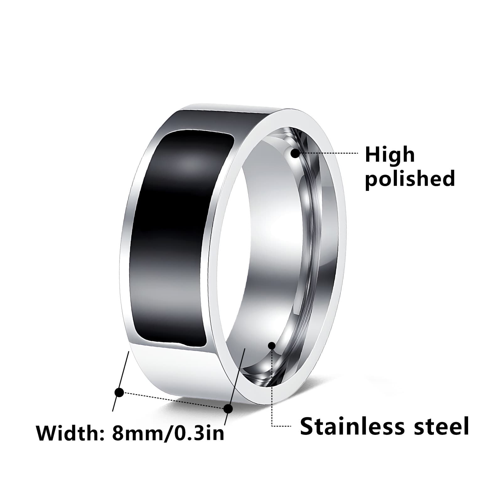(Cross-border trading), (Wholesale), jewelry stainless steel, smart smart ring, equipment, accessory, new collection, NFC 5