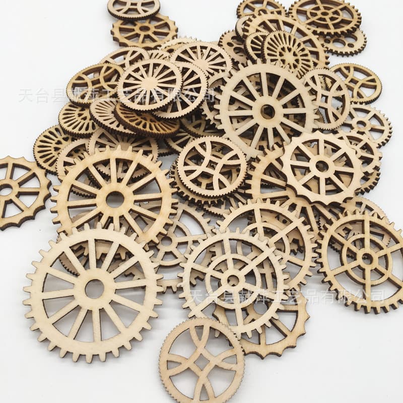 Creative wooden decorations for living room, pendant with gears 2