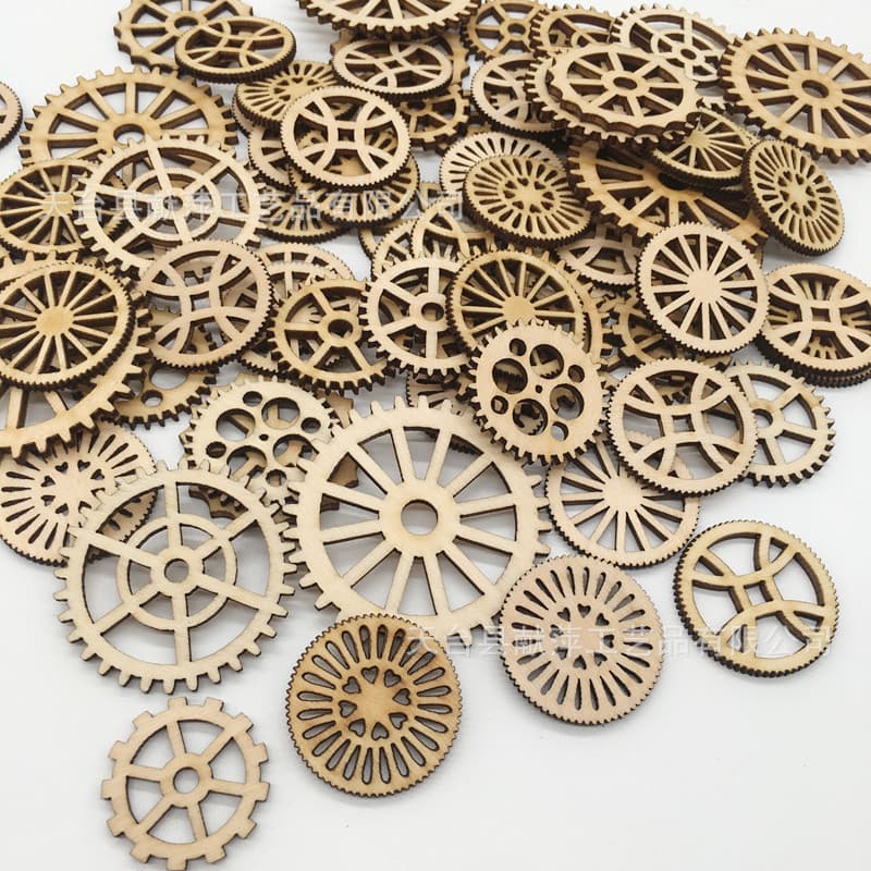 Creative wooden decorations for living room, pendant with gears 5