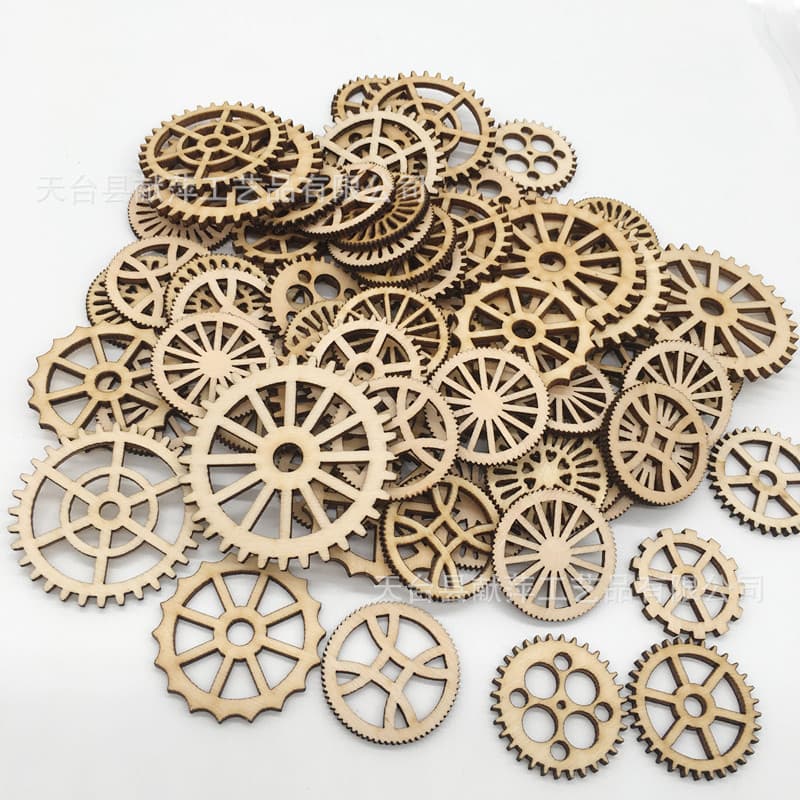 Creative wooden decorations for living room, pendant with gears 1