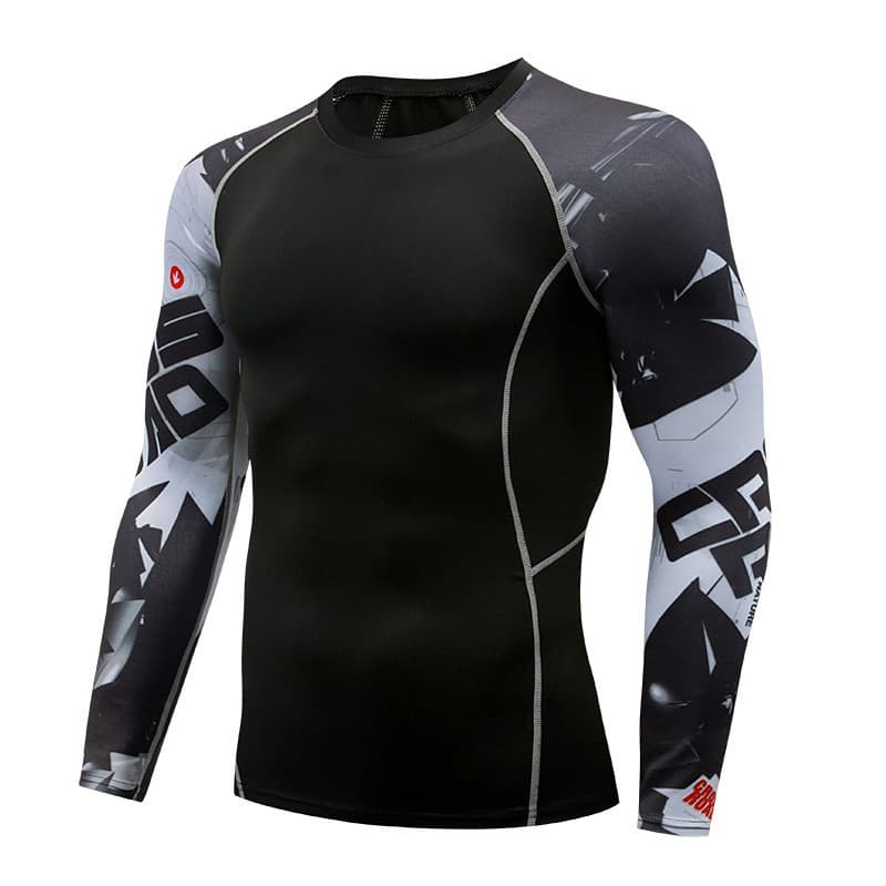 Travel sports quick dry long-sleeve, elastic T-shirt for gym, sports suit, tight 2