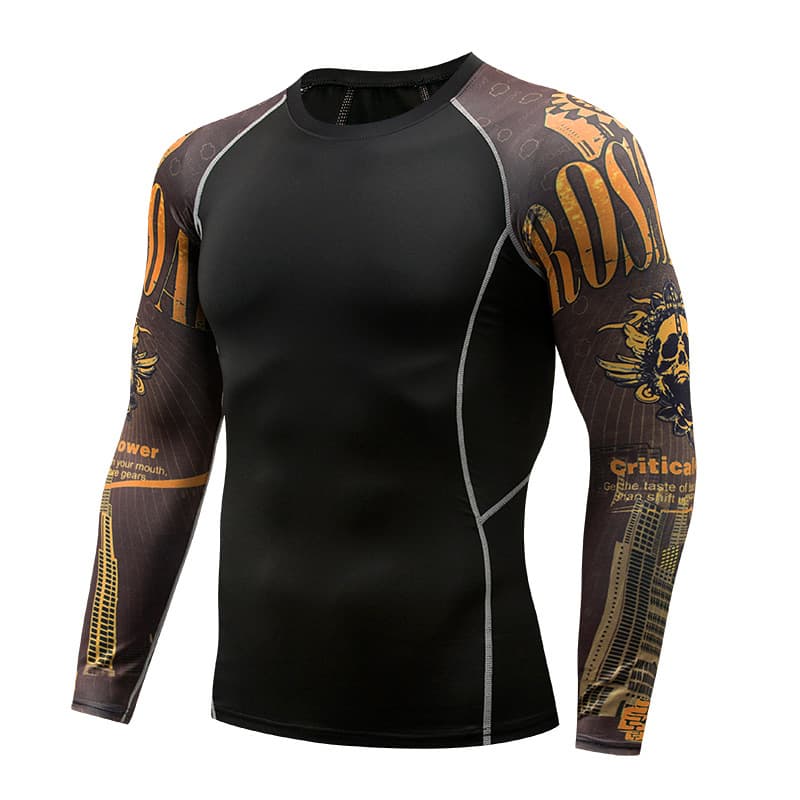 Travel sports quick dry long-sleeve, elastic T-shirt for gym, sports suit, tight 7