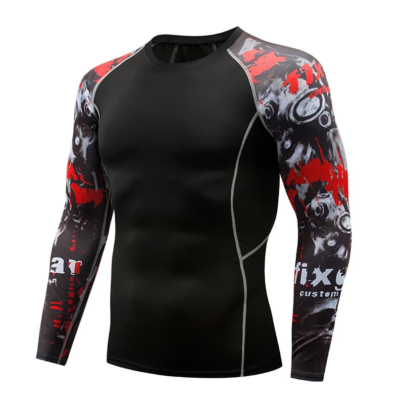 Travel sports quick dry long-sleeve, elastic T-shirt for gym, sports suit, tight 10