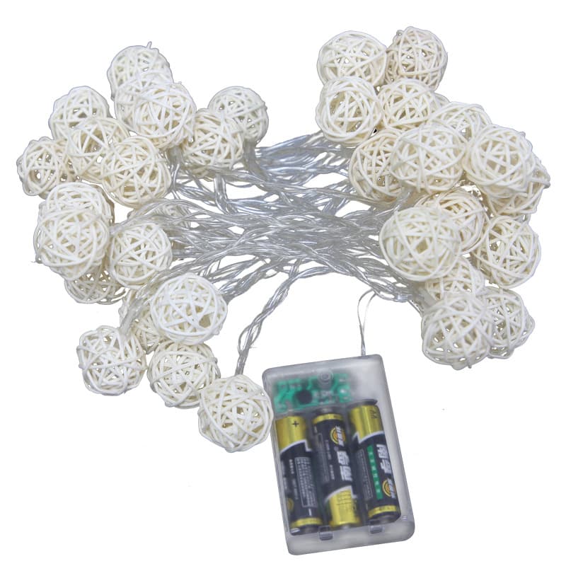 LED colorful light birthday decoration atmosphere light handmade round vine ball string ball star light string wholesale 5
