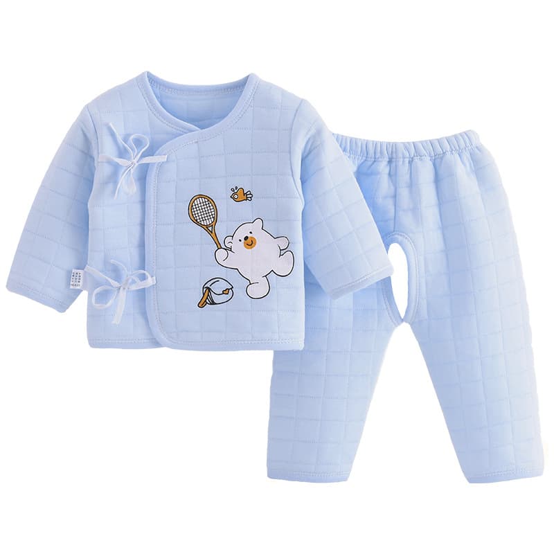 Keep warm quilted autumn demi-season children's underwear for new born, cotton set 5