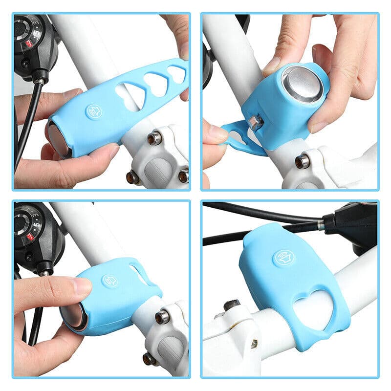 Electronic bike bell, mountain megaphone with accessories, silicone car bell, equipment for cycling 4