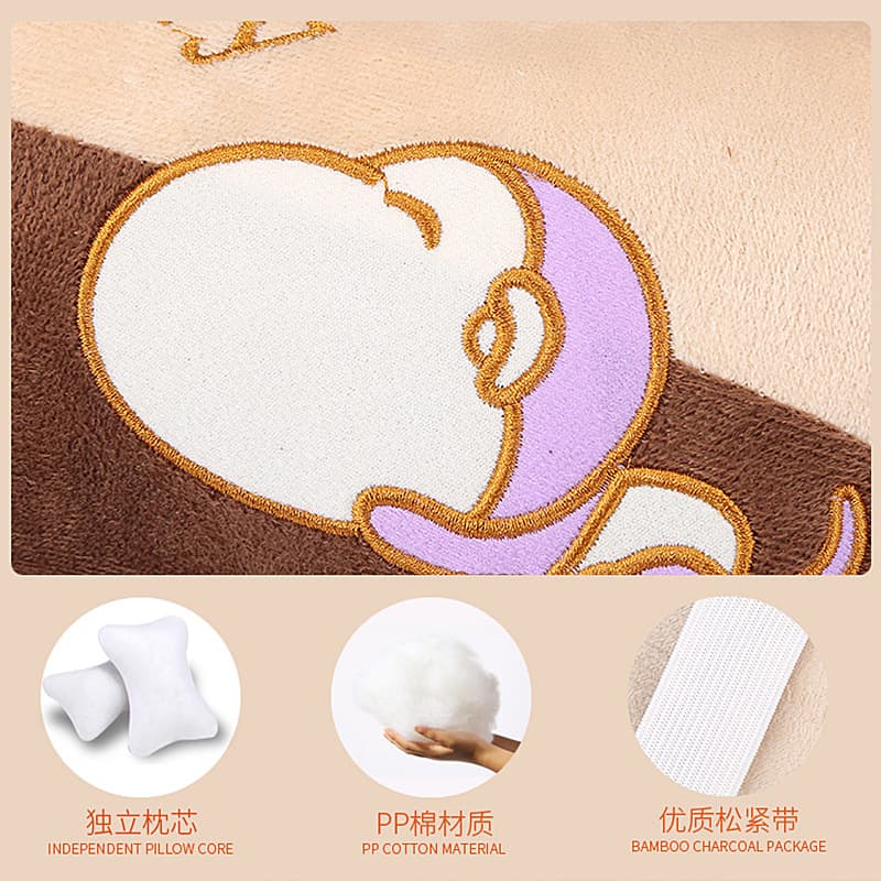 (Wholesale), summer universal cartoon travel card case, set for car, neck pillow, 4 piece set, with neck protection 3