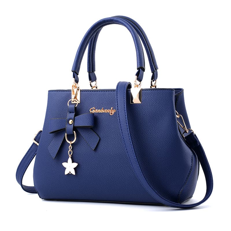 Demi-season purse with bow, one-shoulder bag, hand loop bag, Korean style 5