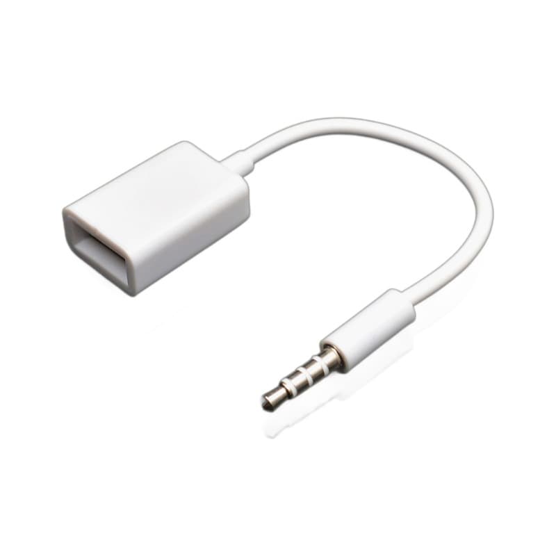 Car AUX audio cable to USB USB to 3.5mm car audio cable OTG car 3.5mm rotor 5