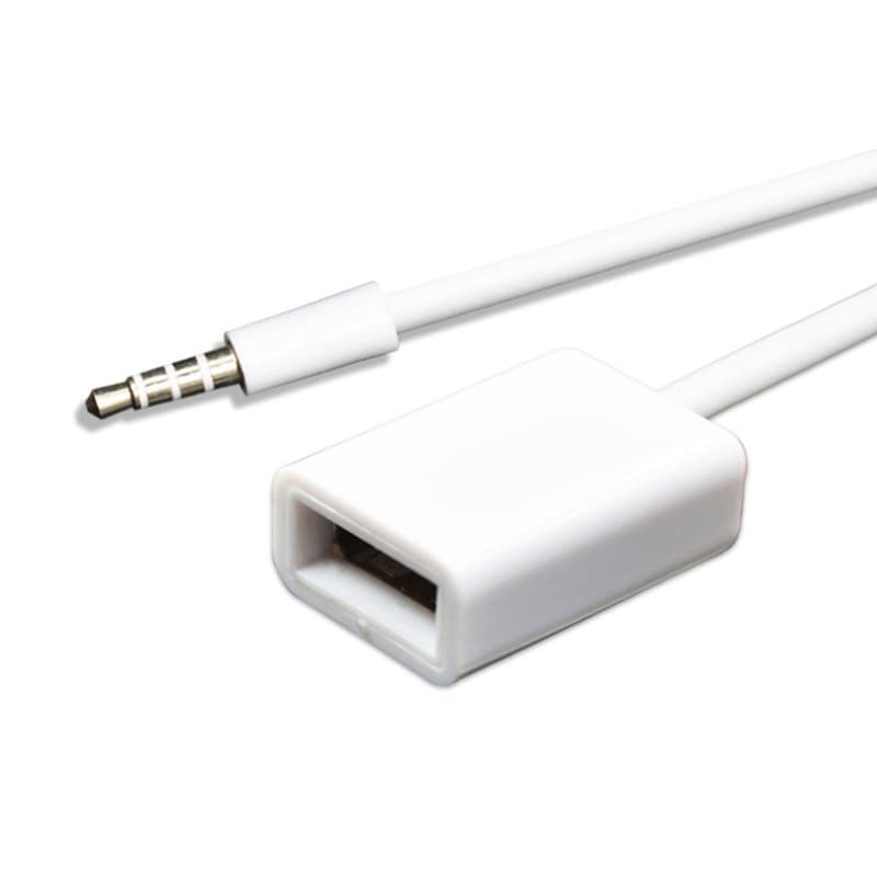 Car AUX audio cable to USB USB to 3.5mm car audio cable OTG car 3.5mm rotor 1