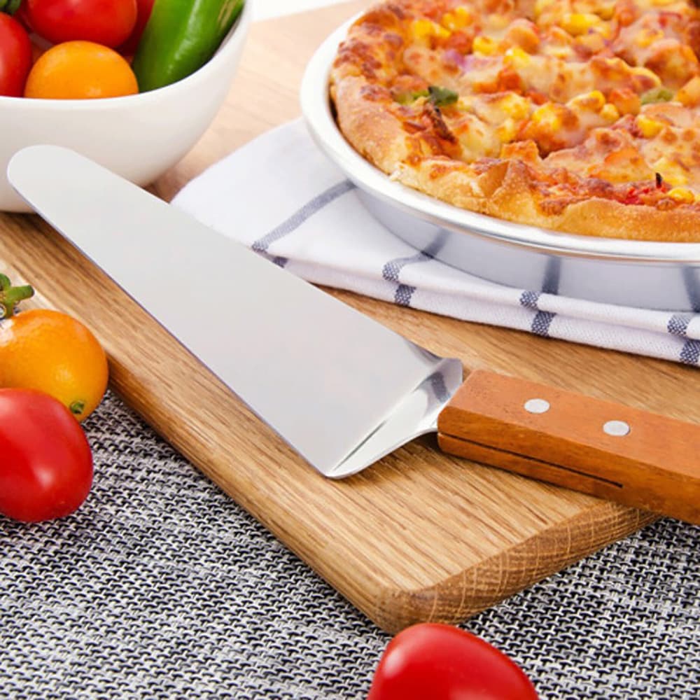 PIZZA Tool Stainless Steel Pizza Scraper Cake Spatula Baking High Temperature Resistant Cheese Spatula Triangle Pizza Spatula 3