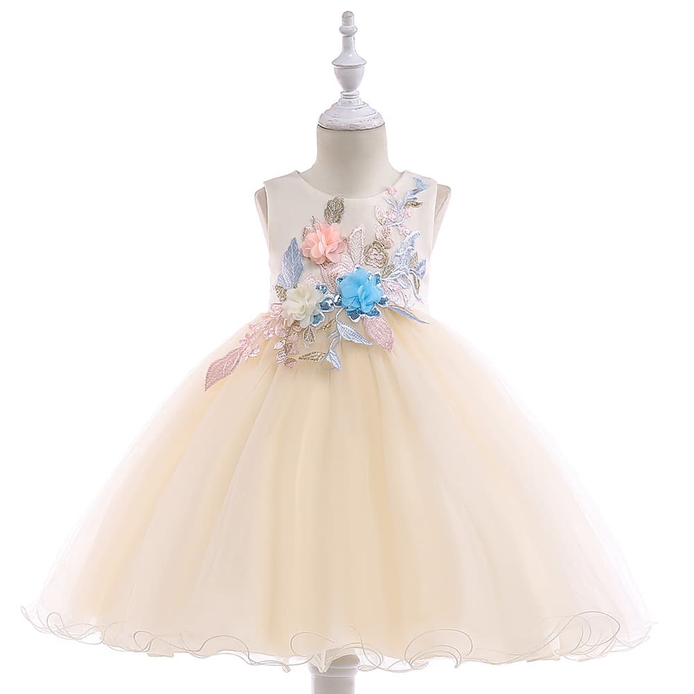 (Cross-border trading), brand evening dress, children's wedding dress, flowered, tulle 2