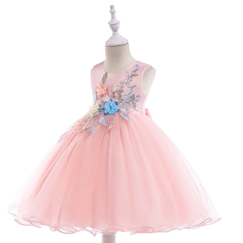 (Cross-border trading), brand evening dress, children's wedding dress, flowered, tulle 4