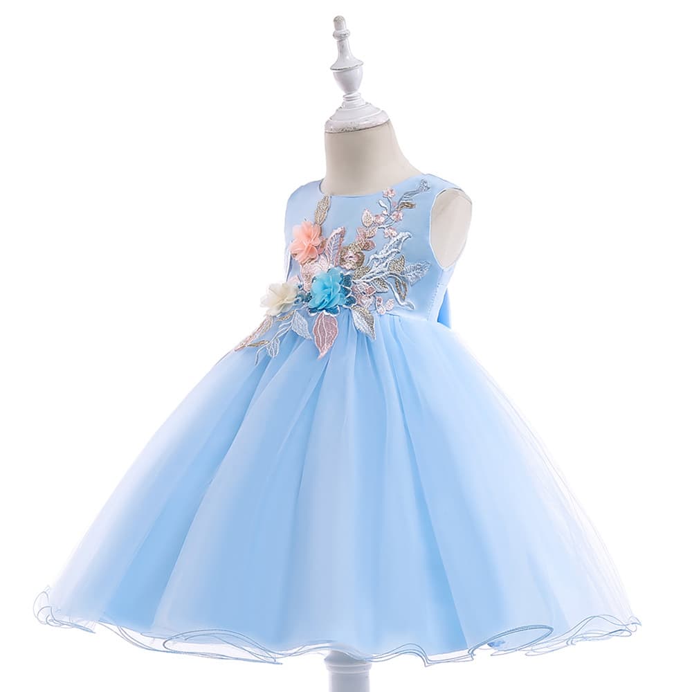 (Cross-border trading), brand evening dress, children's wedding dress, flowered, tulle 5