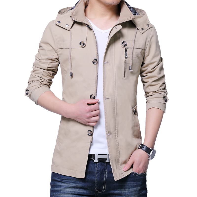 Autumn demi-season jacket, cotton trench coat, Korean style 1