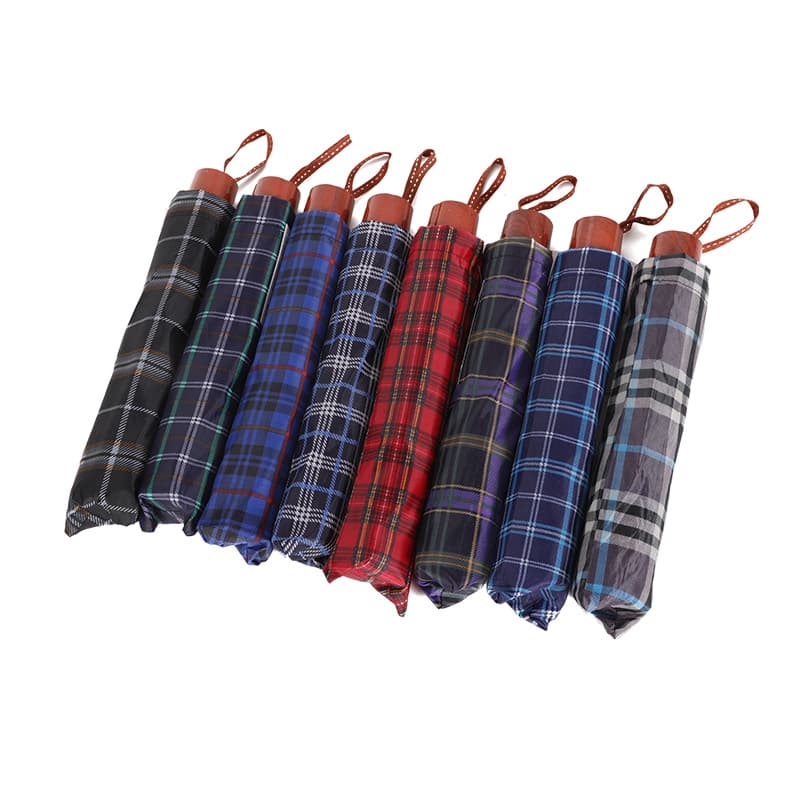 Business Qing umbrella ground umbrella umbrella manufacturer wholesale 10 osteopopotenic plaid umbrella reinforcement three % off umbrella men folded 5