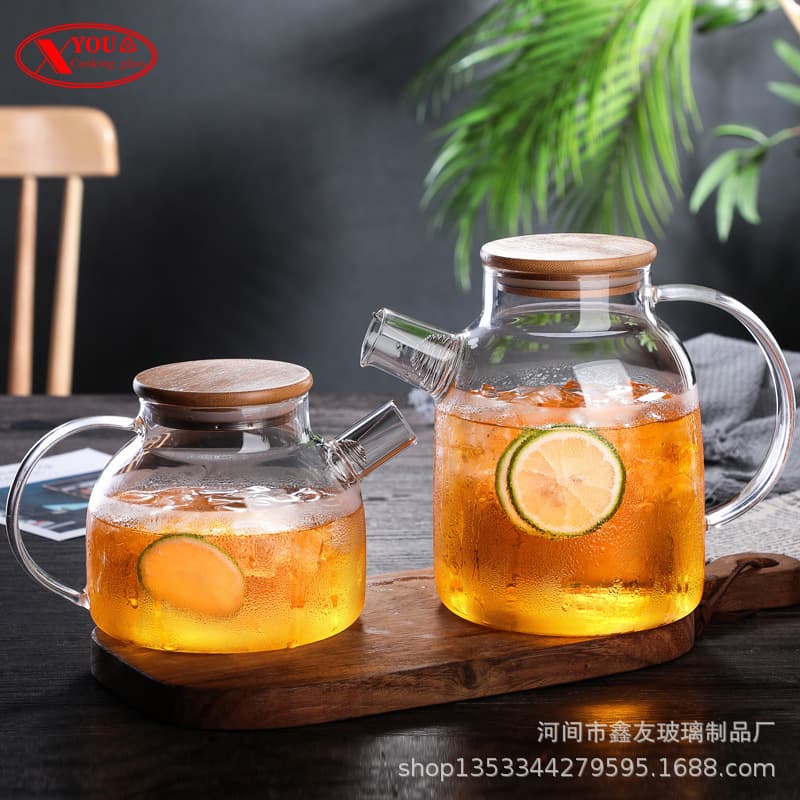 Glass teapot for home use, increased thickness 1