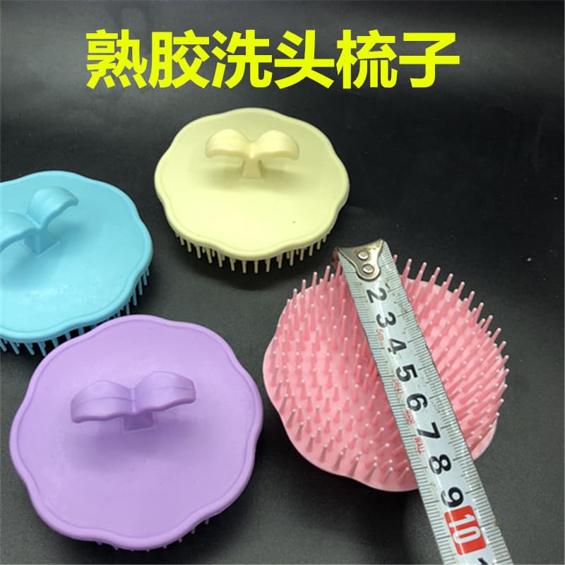 Colorful head massage brush hair combing tool with comb hair care scalp shampoo prevent hair loss cleaning 2