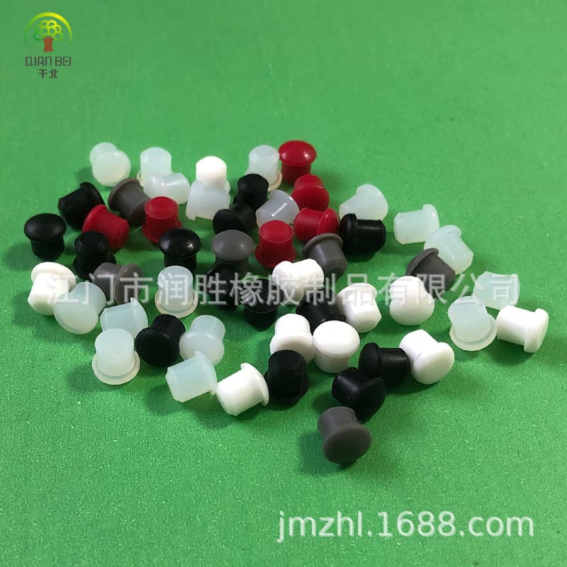 Manufacturer straight-haired round silicone plug seal shock absorbing cushioning waterproof dustproof anti-slip protection USB plug 4