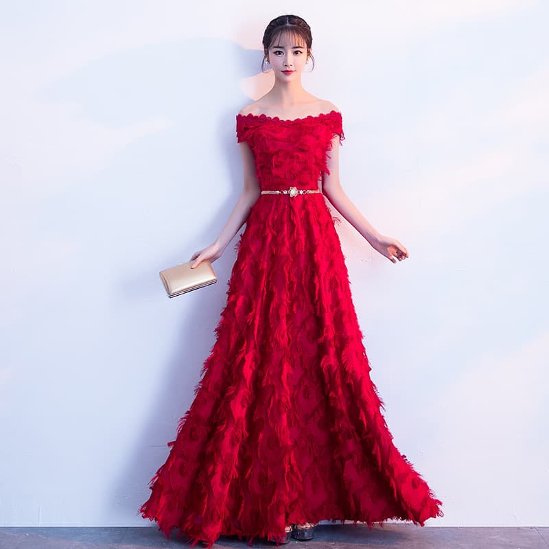 Summer evening dress, long wedding dress, 2020, open shoulders 2