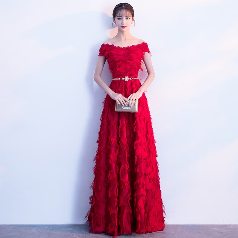 Summer evening dress, long wedding dress, 2020, open shoulders 3