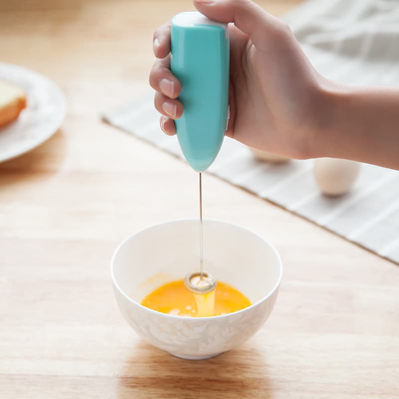 Electric handheld small coffee mixing stick stainless steel 4