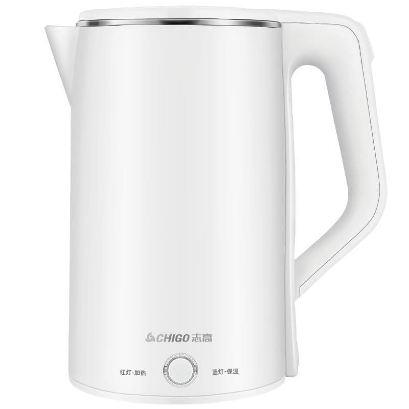 Manufacturer Wholesale Double-layer Anti-scalding Insulation Electric Kettle Food grade Double-layer Steel Household LOGO Printing Kettle 5