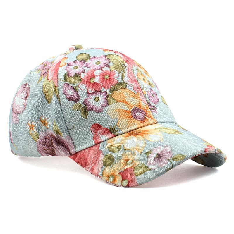 Sun hat, breathable cloth solar-powered, cap, absorbs sweat and smell, Korean style, floral print 3
