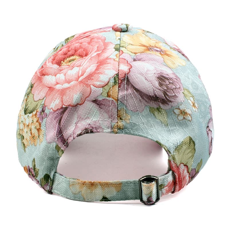 Sun hat, breathable cloth solar-powered, cap, absorbs sweat and smell, Korean style, floral print 4