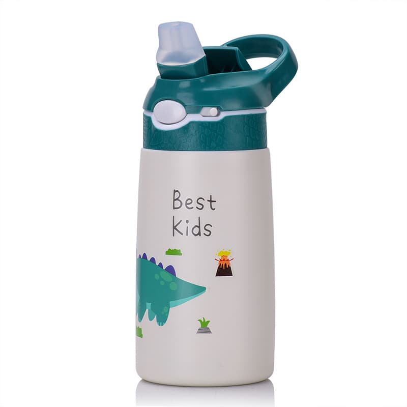 Children's Cartoon Glass with Straw - Stainless Steel Teapot 5