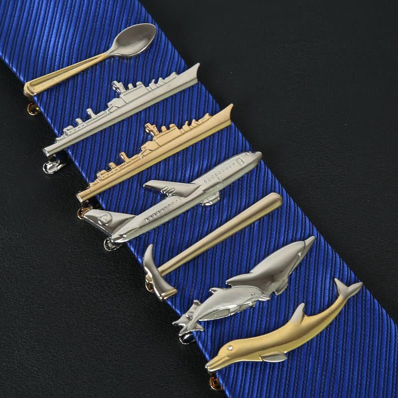 Men's metal tie, fashionable airplane, ship, (Physicals) 2