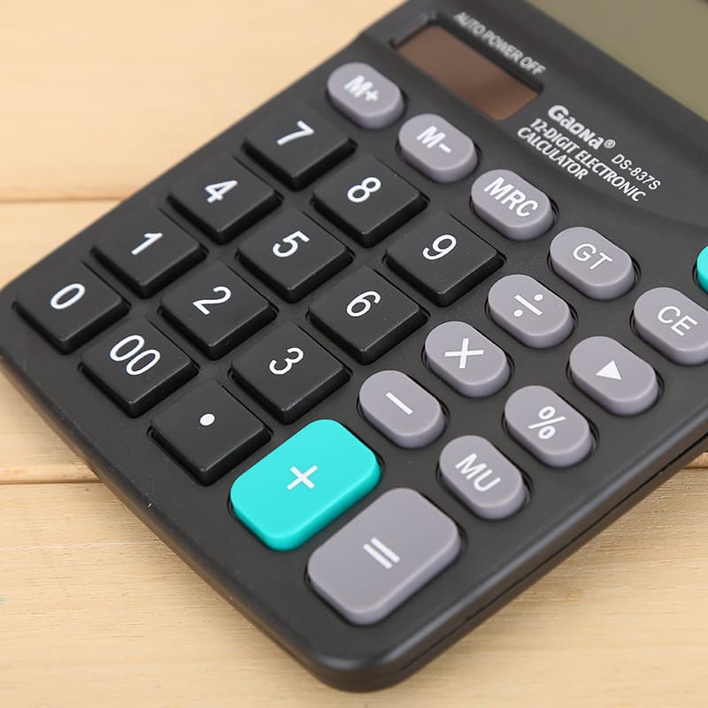 12 real solar calculator large screen dual -power financial accounting computer office supplies calculator 4