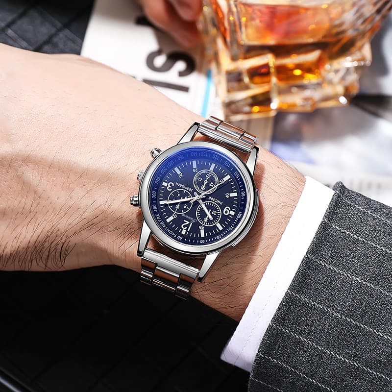 (Cross-border trading), (Wholesale), exclusive swiss watch stainless steel, fashionable quartz watches, men's watch, Birthday gift 3