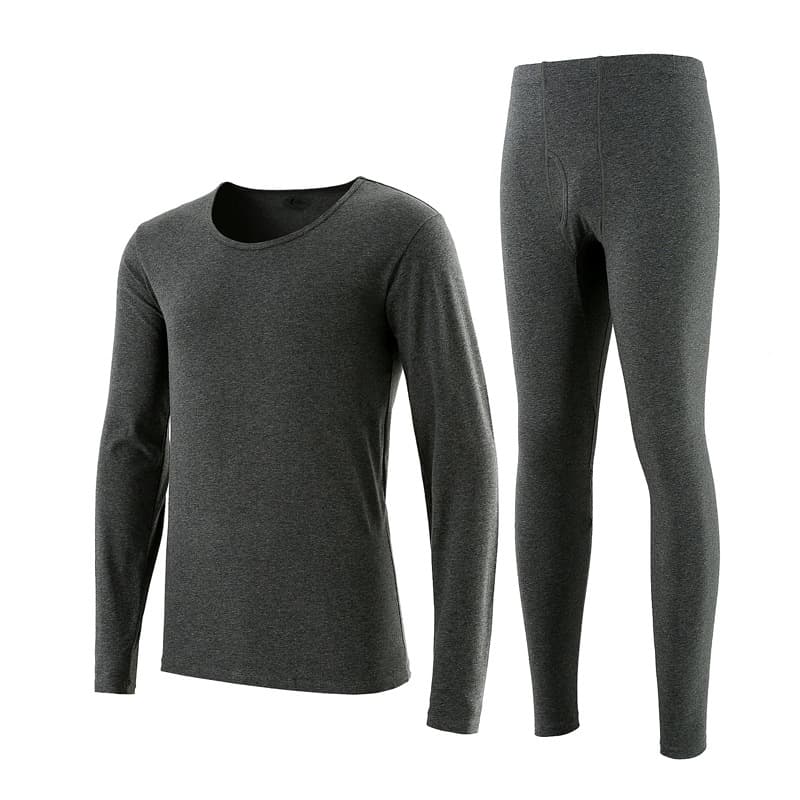 Demi-season thin keep warm thermal underwear, cotton base set with a round collar 5
