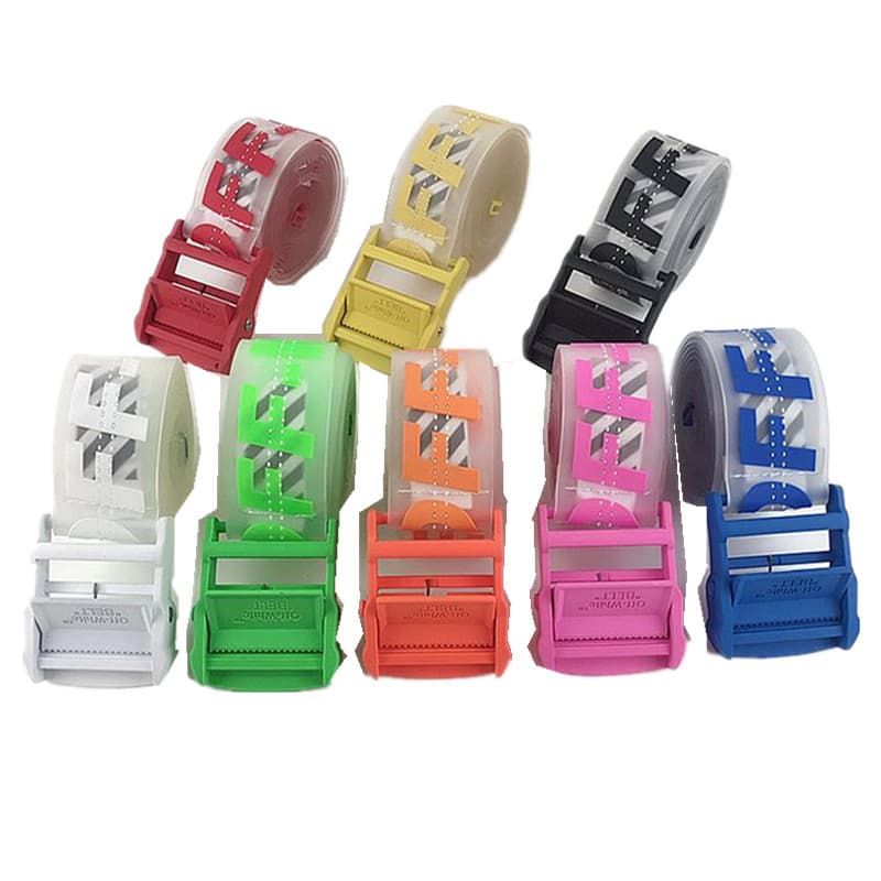 Edition of OFF OW BELT Transparent Botes Industrial Ribbon INS Super Fire Various High Street Male Tide Brand 1