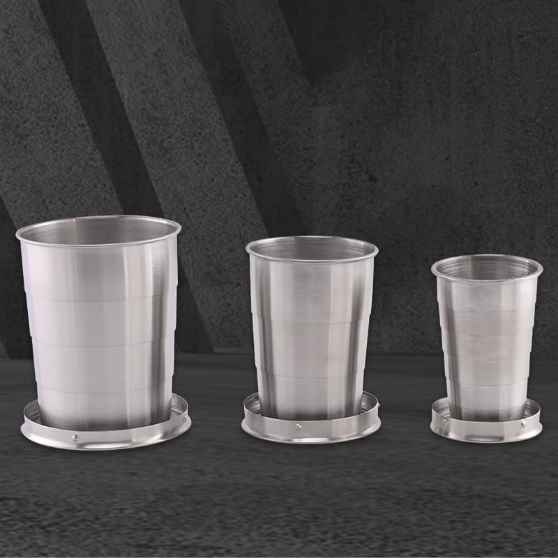 Shot glass stainless steel for traveling, travel keychain, with your logo imprint 4