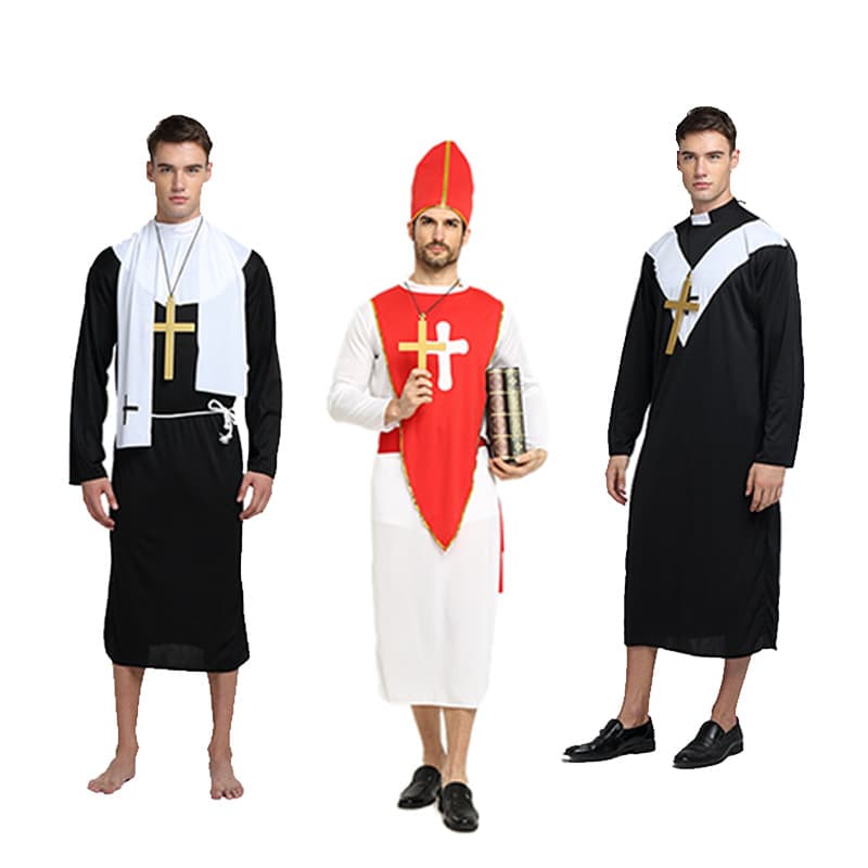 Halloween priest's clothing Jesus clothing male missionary priest clothing Maria missionary clothing 3