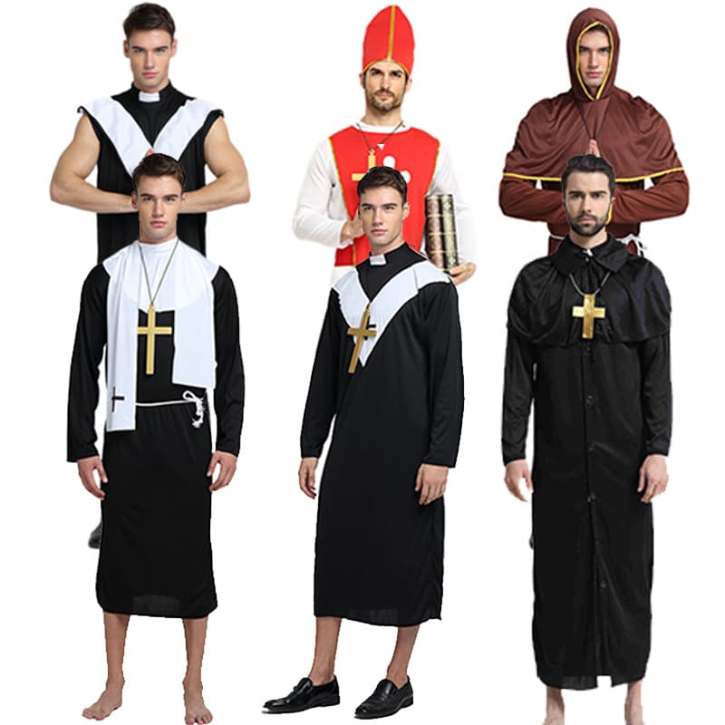 Halloween priest's clothing Jesus clothing male missionary priest clothing Maria missionary clothing 1