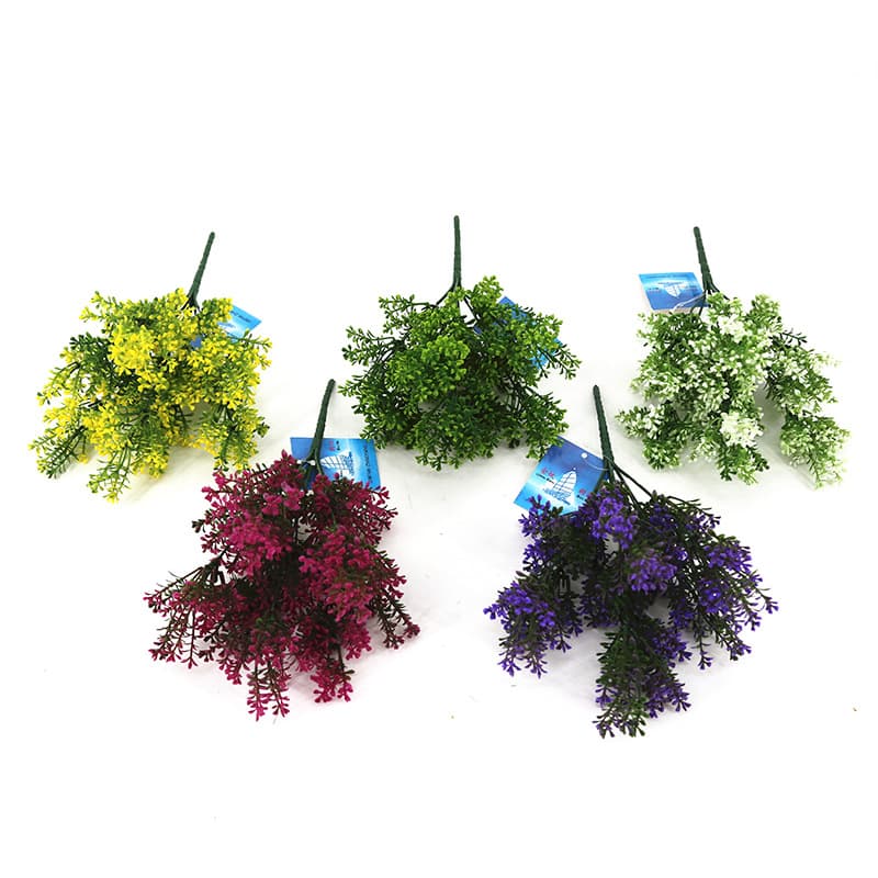 7 heads 49 meters 4 fork Milan grass plastic plant office living room green plastic plastic flower decoration artificial flowers 3