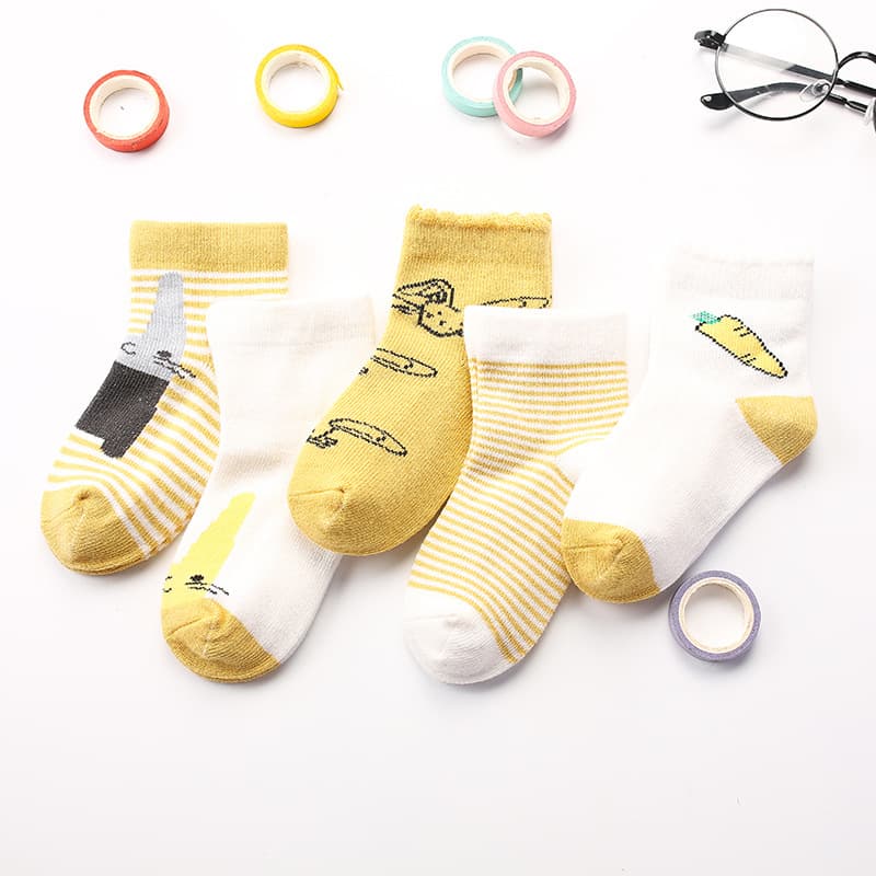 Autumn cartoon children's dinosaur, knee socks for men and women, combed cotton, mid-length 3